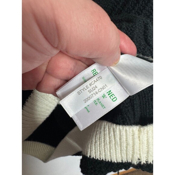 J.Crew 3X Short Sleeve Lady Cardigan Knit Sweater Black & White Button Front NWT - Picture 9 of 13